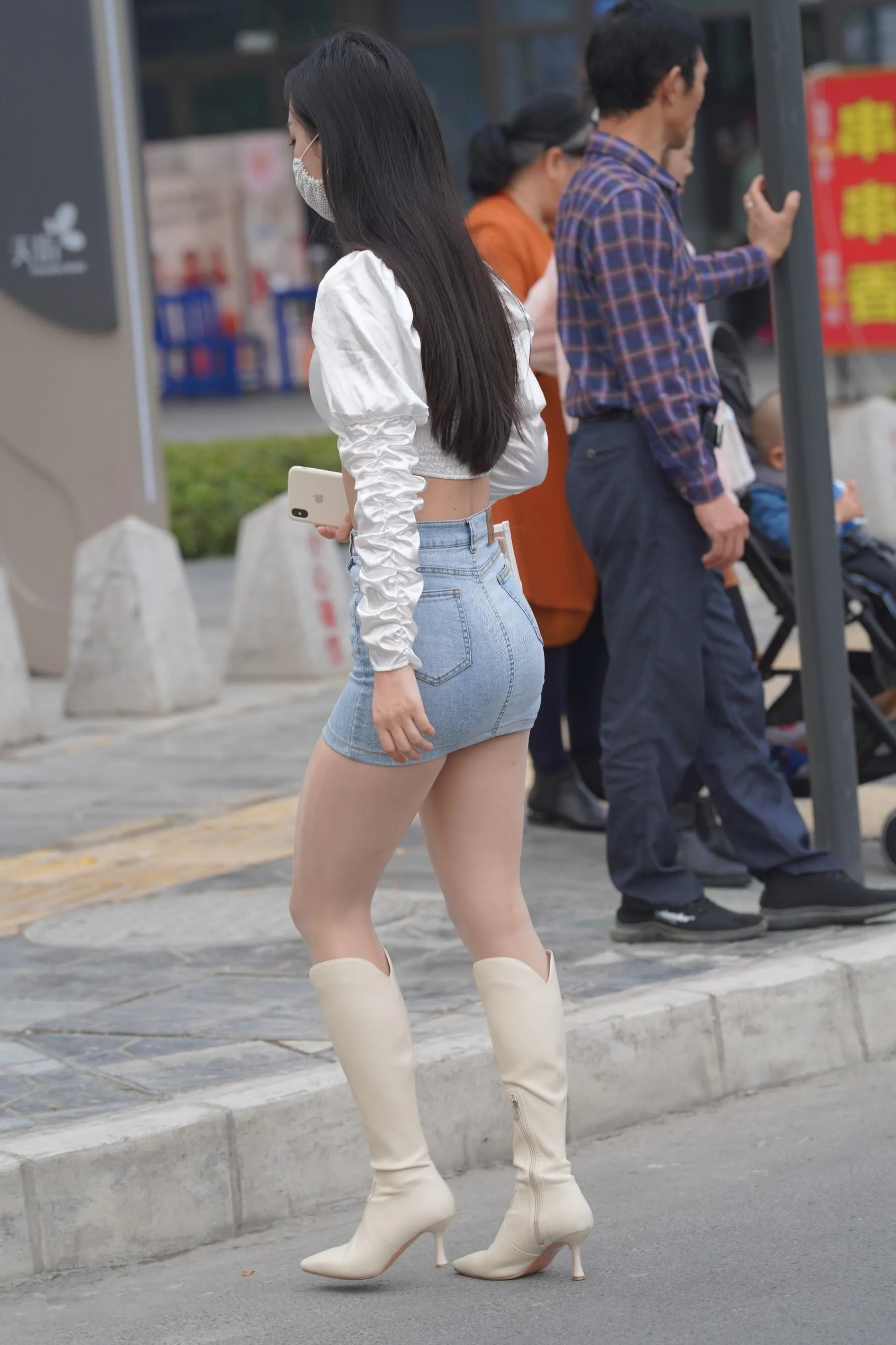 魔镜街拍 NO.170 凯恩街拍摄影-牛仔裙小姐姐 [304P]插图2